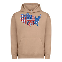Pigment Burro America map Urban Hoodie - CowhideDigitalArt