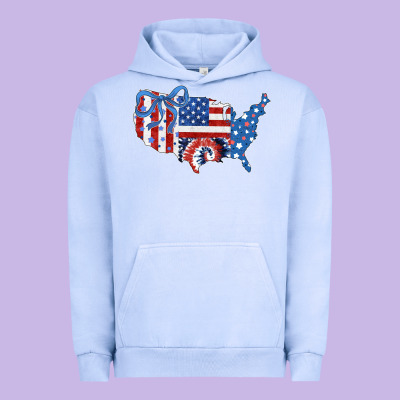 America Map Urban Hoodie Designed By Cowhidedigitalart