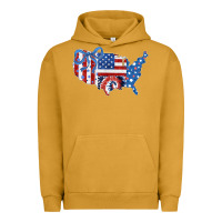 Pigment Peanut Butter America map Urban Hoodie - CowhideDigitalArt
