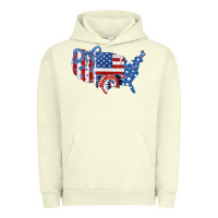 Pigment Pistachio America map Urban Hoodie - CowhideDigitalArt