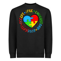 Black autism awareness puzzle heart love understand advo Heavyweight Sweatshirt - Artiststas