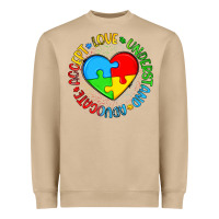 Mushroom autism awareness puzzle heart love understand advo Heavyweight Sweatshirt - Artiststas