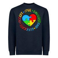 Autism Awareness Puzzle Heart Love Understand Advo Heavyweight Sweatshirt | Teevron
