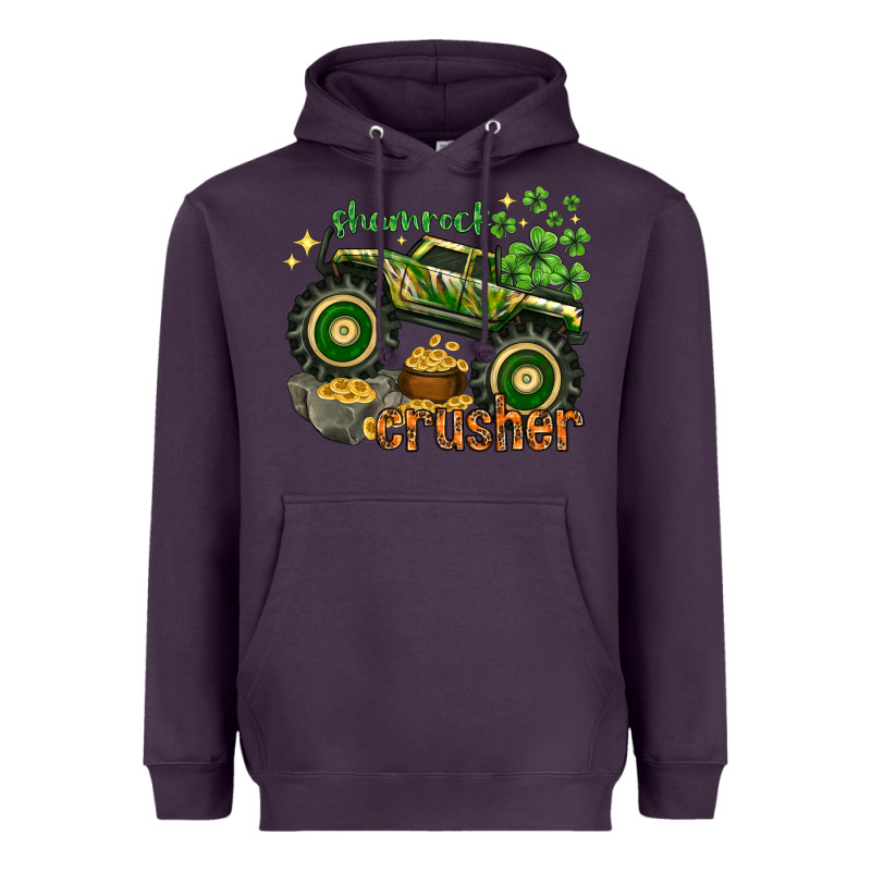 Shamrock Crusher St. Patrick's Day Heavyweight Hoodie by HowdyJamesFarm | Teevron
