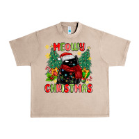 French Oak meowy christmas black cat Urban Heavy Tee - MaliasSmallBusiness