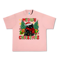 Salmon meowy christmas black cat Urban Heavy Tee - MaliasSmallBusiness