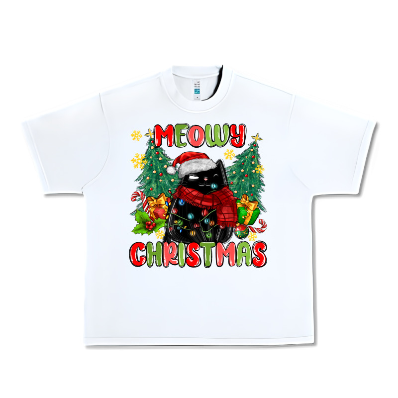Meowy Christmas Black Cat Urban Heavy Tee by MaliasSmallBusiness | Teevron