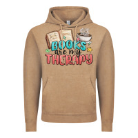 Books Are My Therapy Vintage Hoodie | Teevron