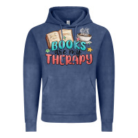 Vintage Denim books are my therapy Vintage Hoodie - MaliasSmallBusiness