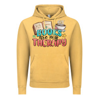 Vintage Mustard books are my therapy Vintage Hoodie - MaliasSmallBusiness