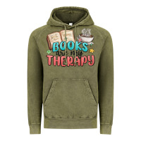 Vintage Olive books are my therapy Vintage Hoodie - MaliasSmallBusiness