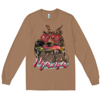 Toasted Coconut Mother's Day Glasses Leopard Bandana Mama Bear Hunting Fish Long Sleeve Tee - RanaPortraitStore