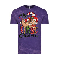 Cloud Purple my first christmas cute christmas sloth Vintage Tee - MaliasSmallBusiness