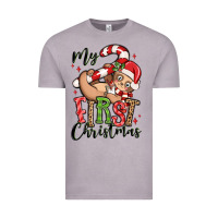 Vintage Zinc my first christmas cute christmas sloth Vintage Tee - MaliasSmallBusiness