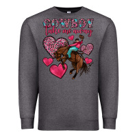 Charcoal Heather cowboy take me away Premium Sweatshirt - OliviaCreatesArt