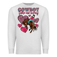 Oatmeal Heather cowboy take me away Premium Sweatshirt - OliviaCreatesArt