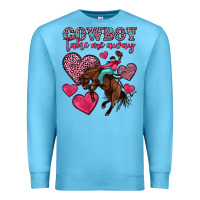 Ocean Blue cowboy take me away Premium Sweatshirt - OliviaCreatesArt