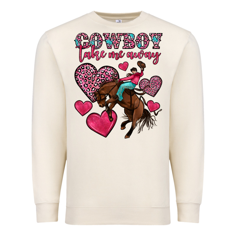 Cowboy Take Me Away Premium Sweatshirt by OliviaCreatesArt | Teevron