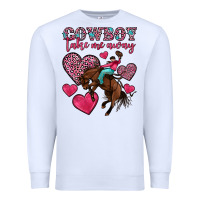 White cowboy take me away Premium Sweatshirt - OliviaCreatesArt