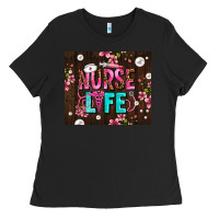 Black nurse life with pearls Ladies Tee - AdoDesignShop
