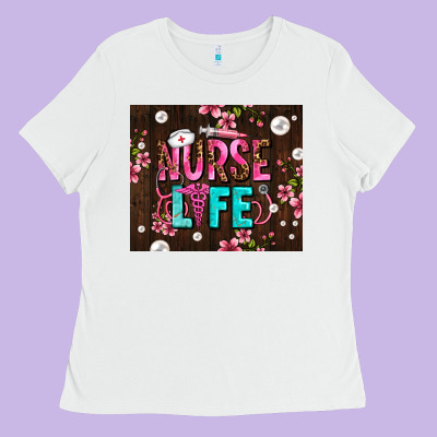 Nurse Life With Pearls Ladies Tee Designed By Adodesignshop