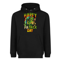 Black Happy St. Patrex Day Heavyweight Hoodie - CowGirlArtShop