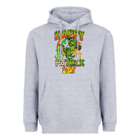 Heather Grey Happy St. Patrex Day Heavyweight Hoodie - CowGirlArtShop