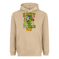 Mushroom Happy St. Patrex Day Heavyweight Hoodie - CowGirlArtShop