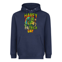 Navy Happy St. Patrex Day Heavyweight Hoodie - CowGirlArtShop