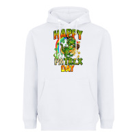 White Happy St. Patrex Day Heavyweight Hoodie - CowGirlArtShop