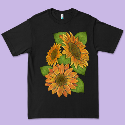 Sunflowers Premium Tee Designed By Artiststas