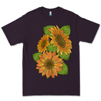 Plum sunflowers Premium Tee - Artiststas