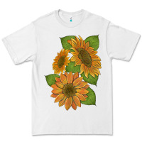 White sunflowers Premium Tee - Artiststas