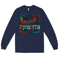 Navy Not perfect just forgiven Long Sleeve Tee - LillyAllenDesigns