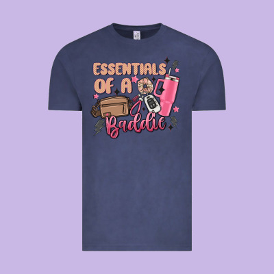 Essentials Of A Baddie Vintage Tee Designed By Maliassmallbusiness