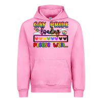 Fuchsia Pink gay pride loading please wait Urban Hoodie - LillyAllenDesigns