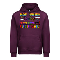 Mauve Wine gay pride loading please wait Urban Hoodie - LillyAllenDesigns