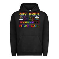 Pigment Black gay pride loading please wait Urban Hoodie - LillyAllenDesigns