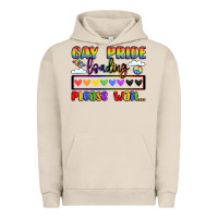 Pigment French Oak gay pride loading please wait Urban Hoodie - LillyAllenDesigns