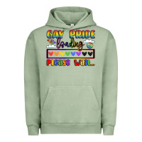 Pigment Oil Green gay pride loading please wait Urban Hoodie - LillyAllenDesigns