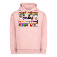 Pigment Salmon gay pride loading please wait Urban Hoodie - LillyAllenDesigns