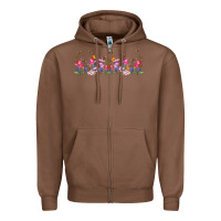 Chestnut wild flowers Zipper Hoodie - TumblerDesignByShophia