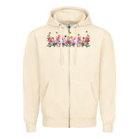 Sandshell wild flowers Zipper Hoodie - TumblerDesignByShophia