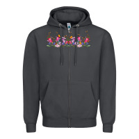 Smoke wild flowers Zipper Hoodie - TumblerDesignByShophia