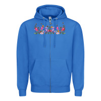 True Royal wild flowers Zipper Hoodie - TumblerDesignByShophia