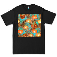 Black plaid fall pumpkin seamless Premium Tee - AdoDesignShop