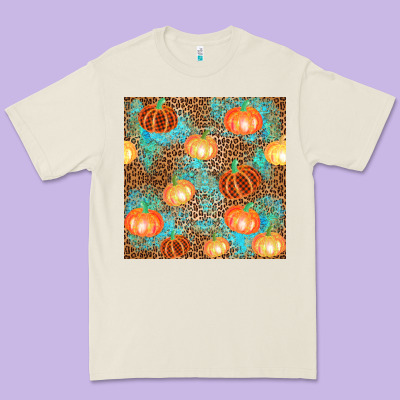 Plaid Fall Pumpkin Seamless Premium Tee Designed By Adodesignshop