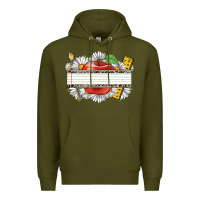 Army Green floral teacher custom name Premium Hoodie - CowGirlArtShop