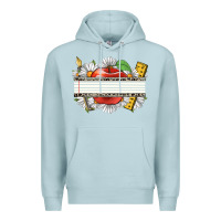 Blue Mist floral teacher custom name Premium Hoodie - CowGirlArtShop