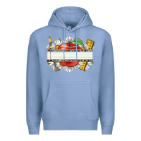 Colony Blue floral teacher custom name Premium Hoodie - CowGirlArtShop